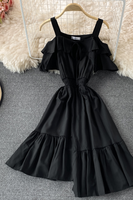 Cute A Line Irregular Dress