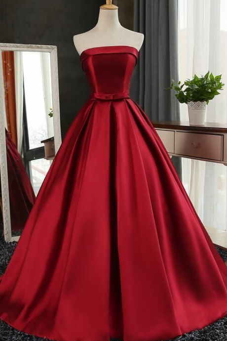 Gorgeous Formal Gowns, Satin Long Prom Dress