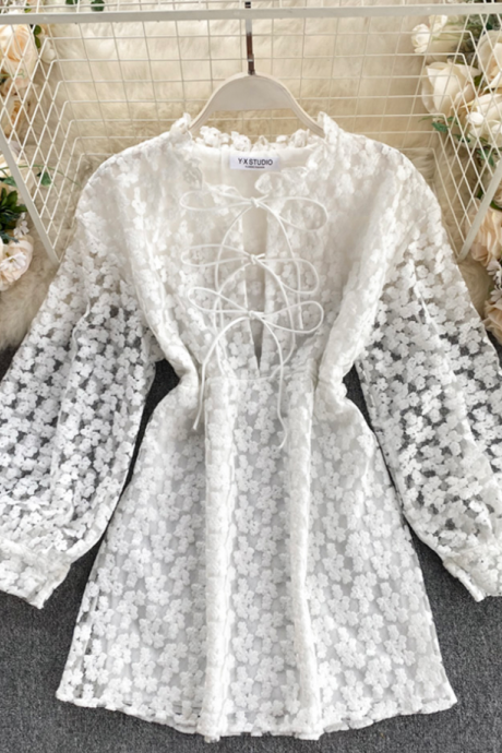Cute White Embroidered Top