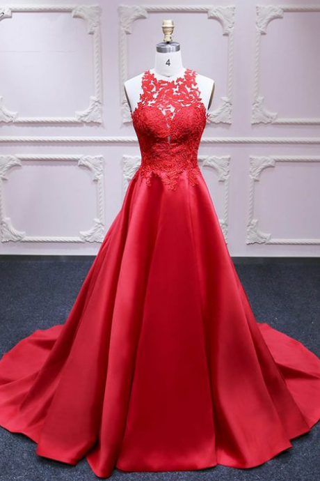 Strapless Long Formal Prom Dress With Lace Appliqué,a-line Evening Dresses