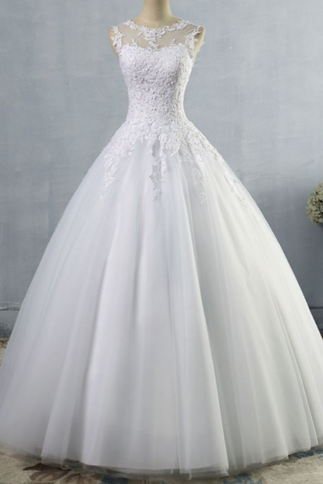 Ball Gown Wedding Dresses Tulle Long Prom Dress