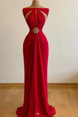Beautiful Red Prom Dresses, Sexy Long Prom Dress, Prom Dresses