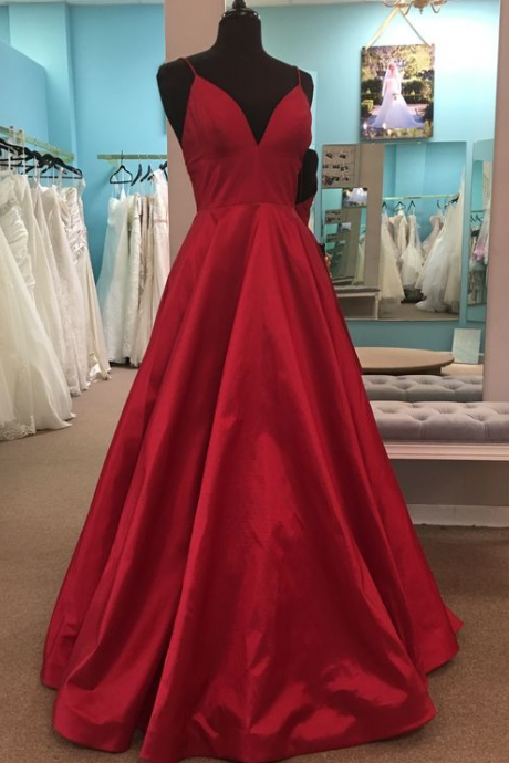 A Line Long Prom Dress Evening Gown