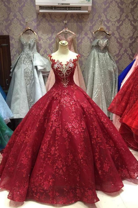 Beauty Ball Gown Long Party Gown, Prom Dress