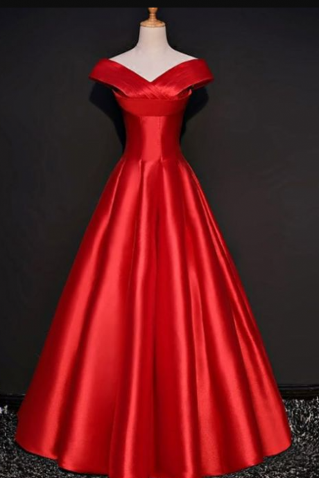 Red Long Prom Dress Red Evening Dress