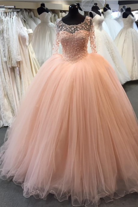 Sexy Scoop Tulle Wedding Party Gowns