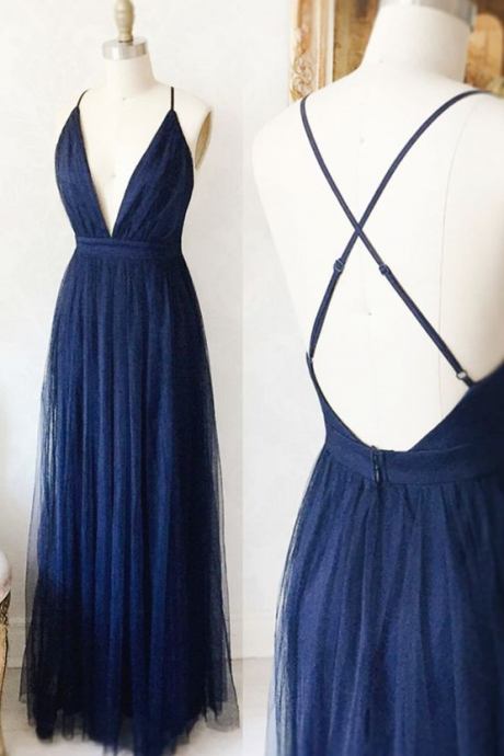 navy blue prom dress, long prom dress