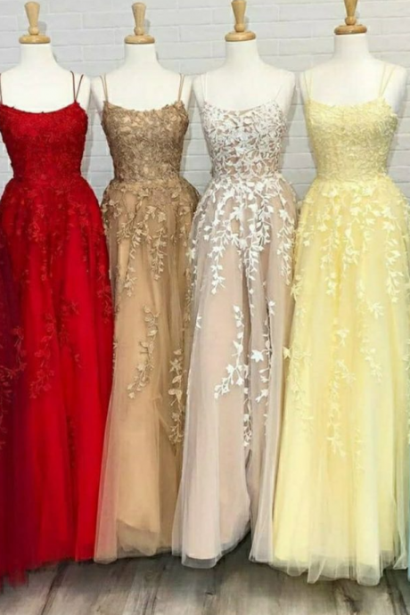 A Line Long Prom Dress Evening Dress