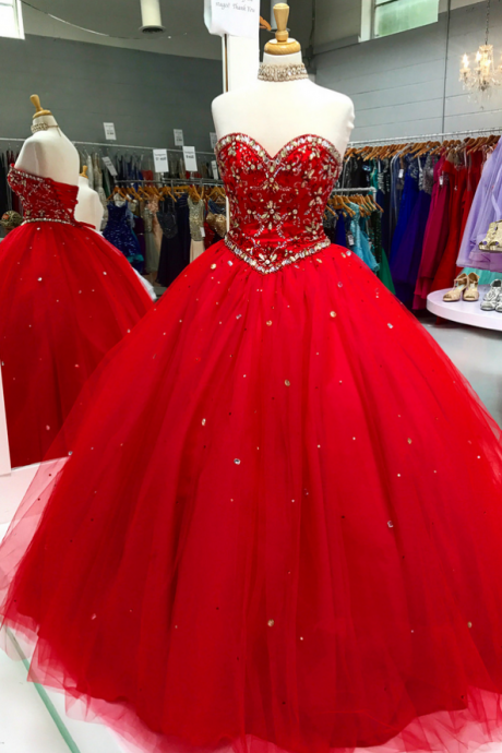 Lace-up Quinceanera Dress, Ball Gown Quinceanera Dress