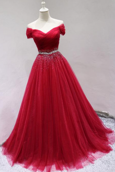 Sexy Red Party Dress 2022 With Beading, Lovely Formal Dress