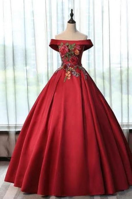 Off Shoulder Ball Gown Long Party Dress