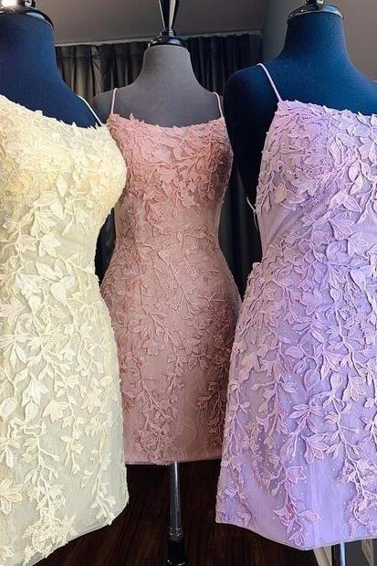 Lace Homecoming Dresses, Sexy Mini Cocktail Party Dresses
