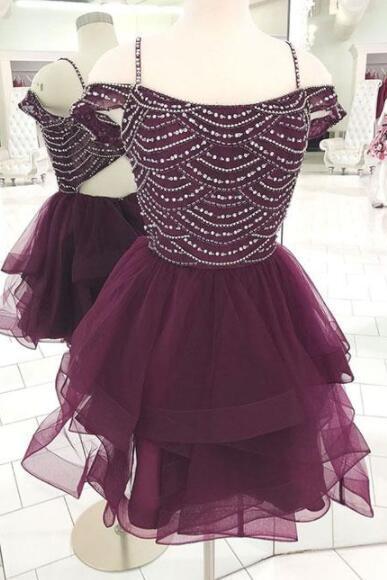 Cute Tulle Prom Dress, Cute Homecoming Dress