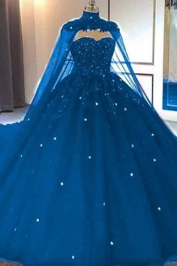 Blue Ball Gown Quinceanera Dresses