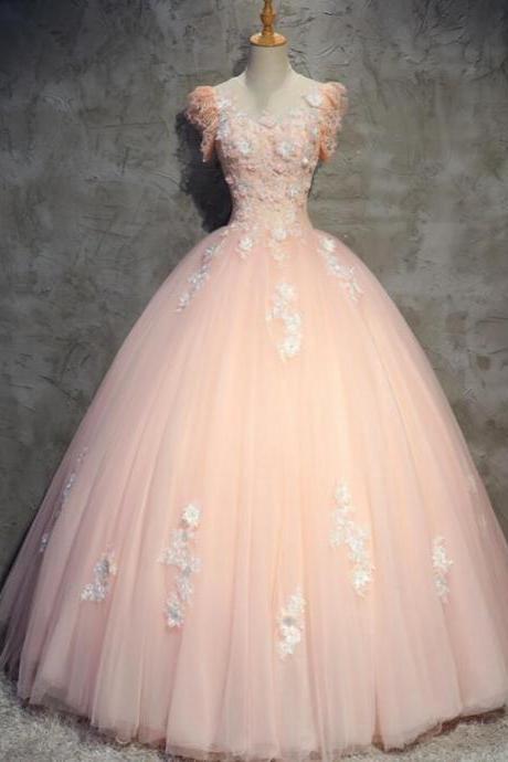 Floor Length Long Evening Dress Pink Prom Dress