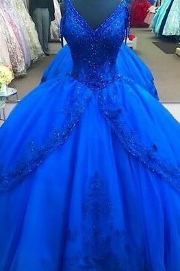 Royal Blue Ball Gown Quinceanera Dresses
