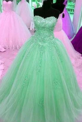 Sweetheart Tulle Prom Dress,sexy Prom Dress