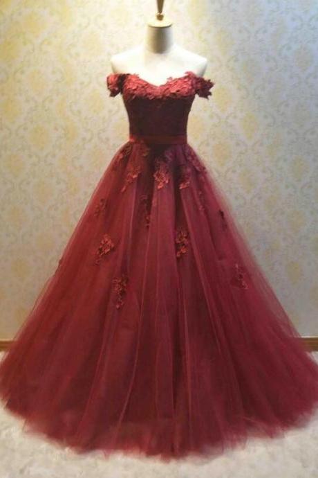 Off Shoulderfloor Length Sweet 16 Gown, Charming Formal Gowns