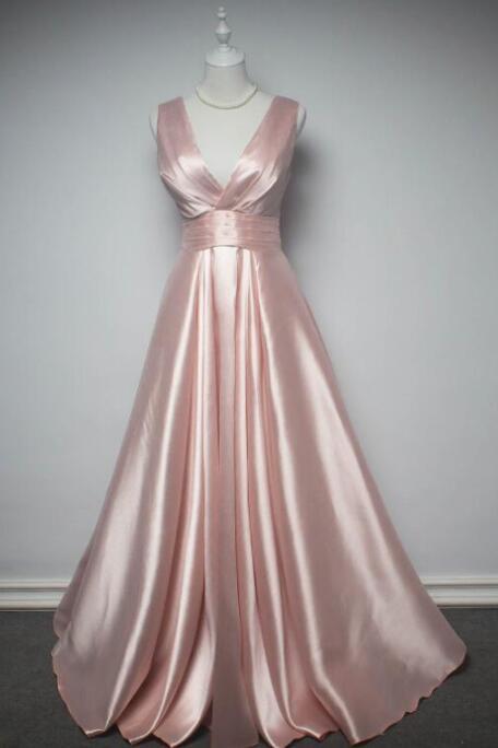 Sexy Pink Evening Dress Prom Dress Custom Made Prom Dresses