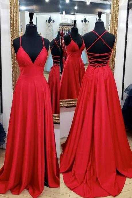 A Line Red Prom Dresses, Prom Dresses 2022
