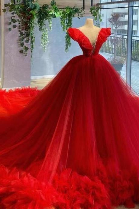 Luxury Red Prom Dresses, Sweet 16 Dresses