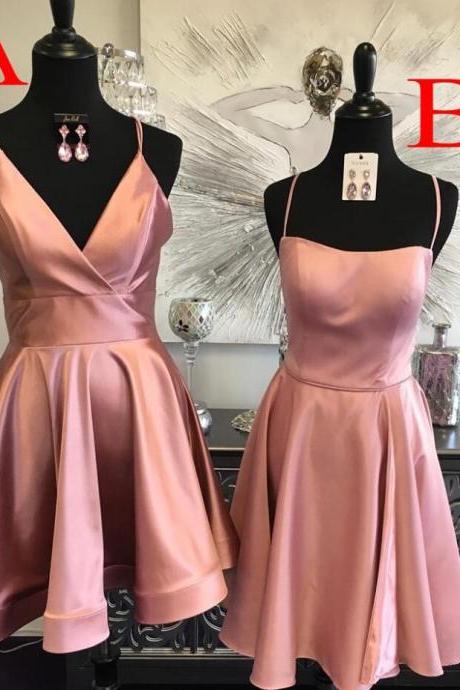 Sexy Solid Short Hoco Party Dress
