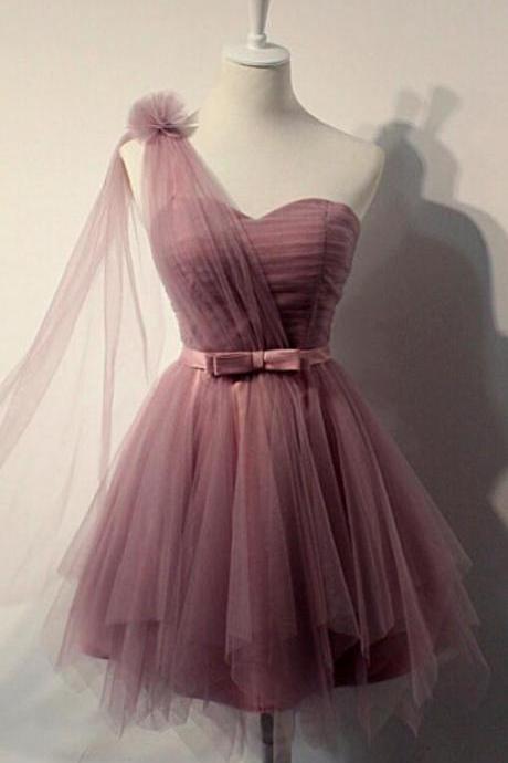 Charming Pink Tulle Homecoming Dress