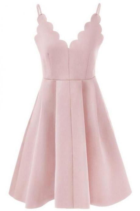 Charming Pink Short Prom Dress,fashion Homecoming Dress