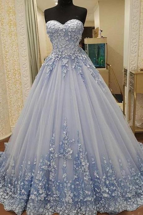 Elegant Sweetheart Neck Elegant Tulle Prom Dresses For Women