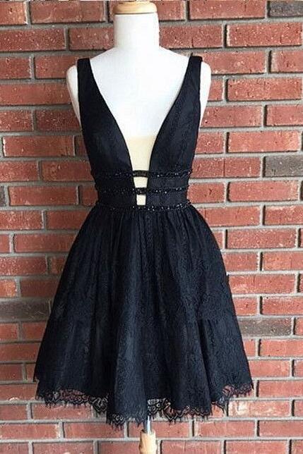 Sexy Black Short Evening Dress