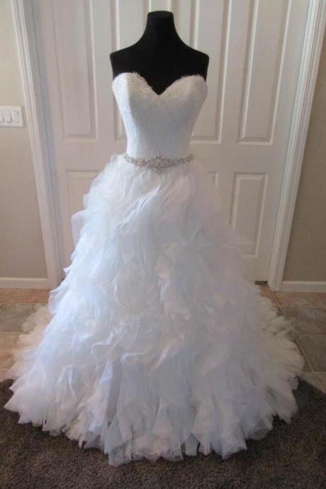 Elegant Organza Wedding Gown,princess Wedding Dresses