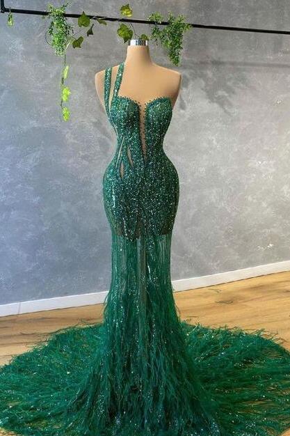 Mermaid Green Prom Dresses Evening Gowns