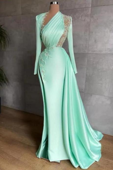Sexy Plus Size Arabic Aso Ebi Mermaid Prom Dresses