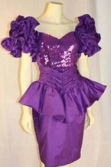 Unique Purple Short Prom Dresses