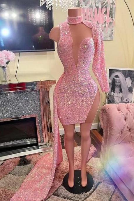 Sparkly Pink Evening Dresses