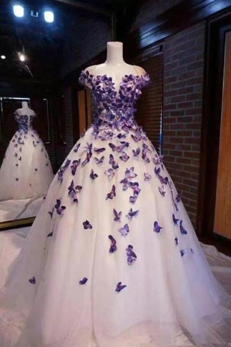 A Line Tulle Prom Dress Long Evening Dress