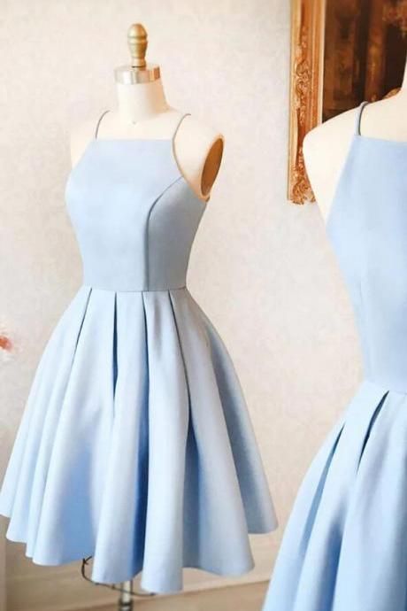 Cute Blue Short Prom Dress Homecoming Dress