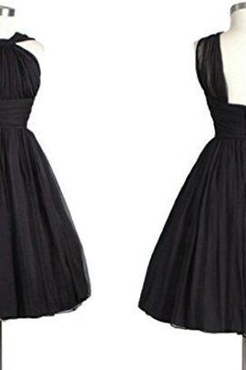 Simple Black Mini Skirt Prom Dress Evening Dress