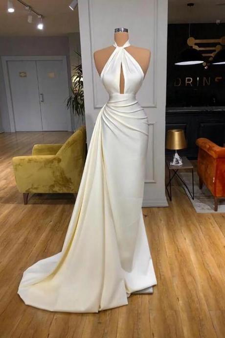 Beautiful Long Prom Dress, Sleeveless Evening Dress