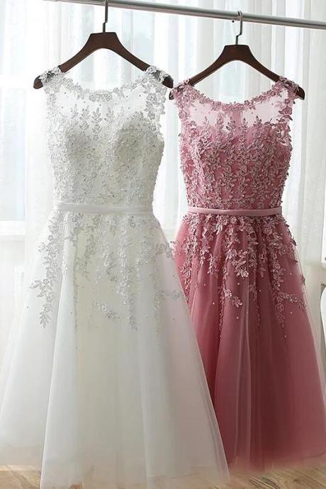 A-line Lace Short Prom Dress