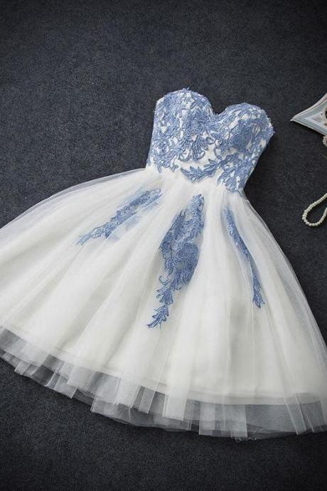 Sweetheart Cute Tulle Short Homecoming Dresses
