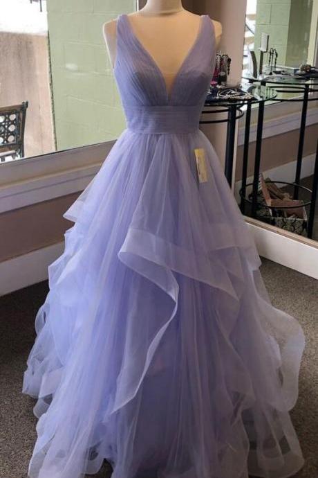 Simple Purple Prom Dress, Lilac Prom Dresses