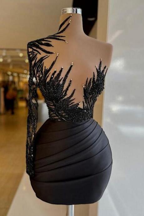 Sexy Black Evening Dresses, Short Evening Dress