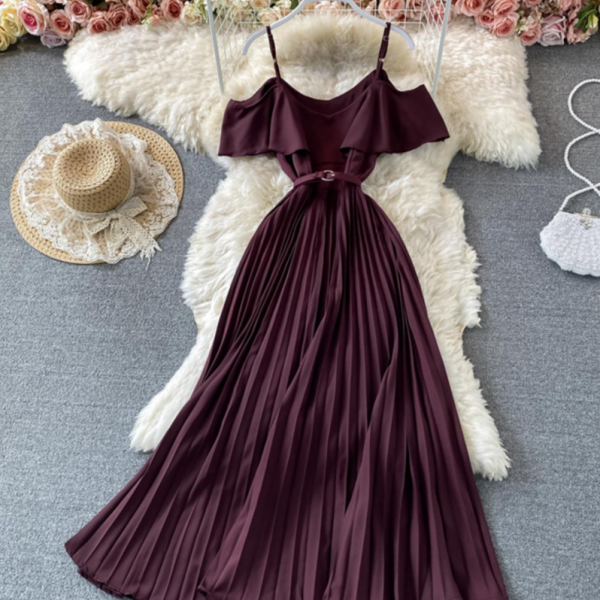 Off the shoulder a-line dress