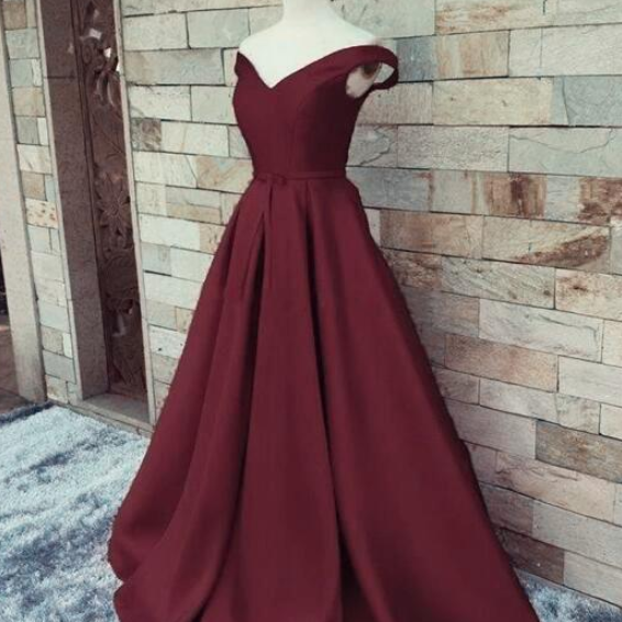 Off Shoulder ?A-Line Evening Party Dress