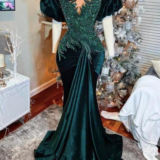 Cute A-line Short Green Satin Homecoming Dress Party Dress PD127