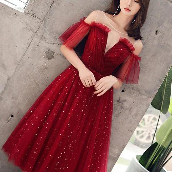 Cute A Line Pink Tulle Flowers Long Prom Dress