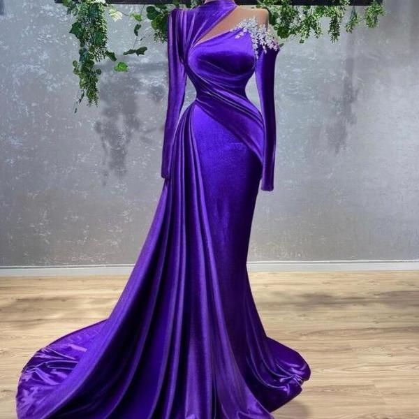 Pretty A Line Spaghetti Straps Navy Blue Silk Satin Prom Dresses Long Evening Dress main image 1