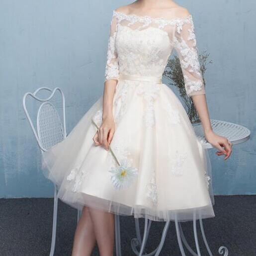 Lilac A-line Long V-Neck Long Sleeves Prom Dresses with Glitter main image 1