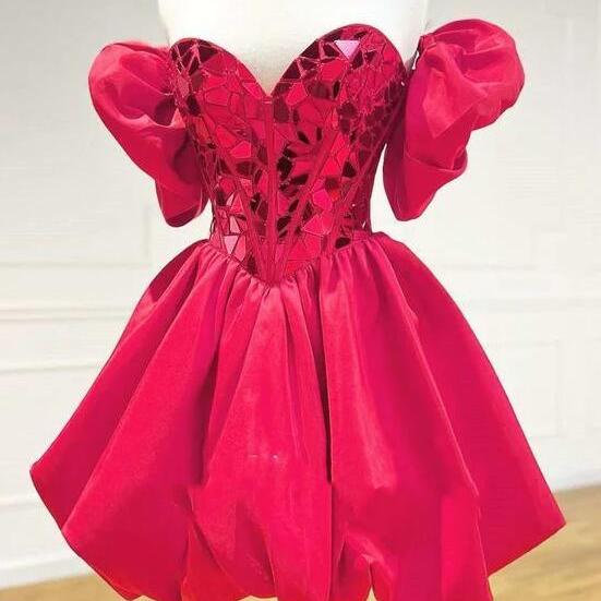 Asymmetrical Long Sleeves Pleated A-Line Formal Dress